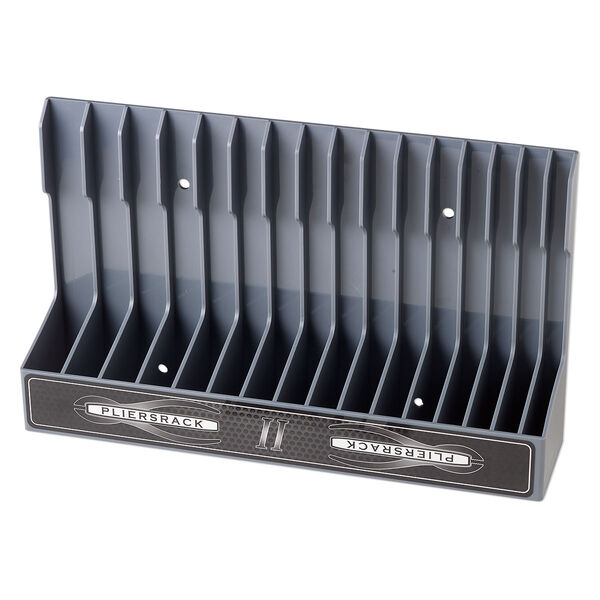 Plier rack, Plyworx PliersRack II, plastic, 12 x 7 x 2-3/4 inches with 16 slots. Sold individually. image number 1
