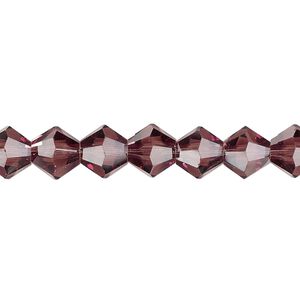 Bead 1pk transparent medium purple, Celestial Crystal® 8mm bicone 15.5-16 inch