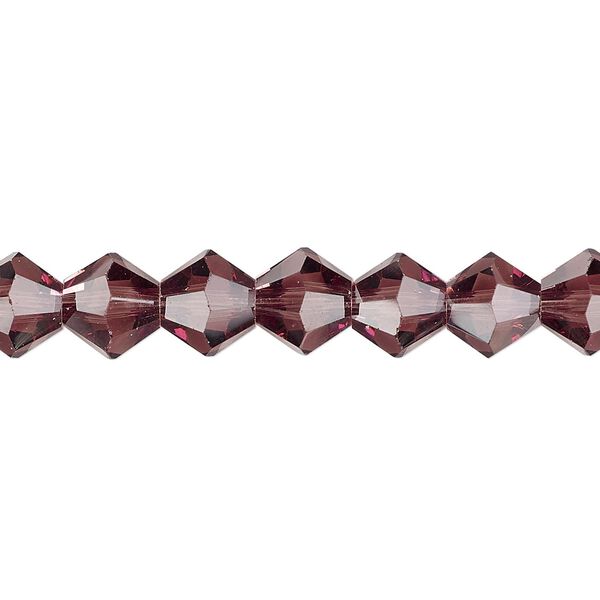 Bead 1pk transparent medium purple, Celestial Crystal® 8mm bicone 15.5-16 inch image number 0