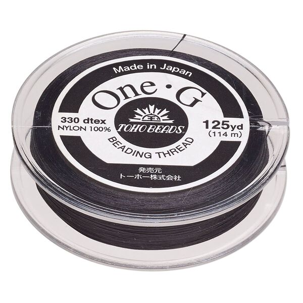 Thread, One-G™, nylon, pkg/125 yards, black, size 0. image number 0