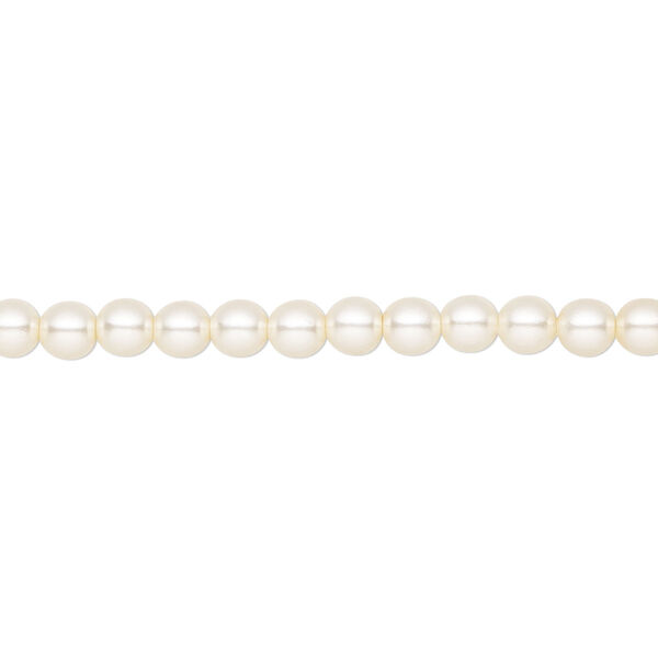 Pearl 600pk light creamrose, Preciosa Czech crystal 4mm round image number 0