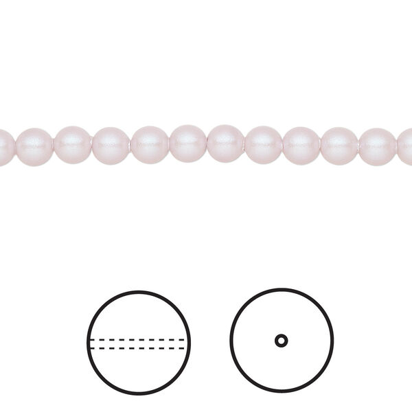 Pearl 100pk iridescent dreamy rose, Crystal Passions® 4mm round 5810 image number 0