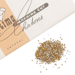 Chaton 1440pk crystal foil back, vintage Preciosa Czech crystal rhinestone PP6 round