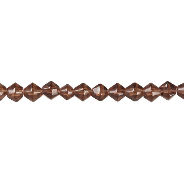 Bead, glass, brown, 3-5mm faceted bicone. Sold per 12-inch strand. image number 0