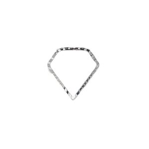 Component, silver-plated brass, 15.5mm single-sided diamond-cut open gem, 1.3mm thick. Sold per pkg of 100.