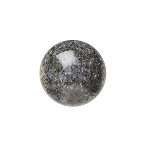 Black aventurine 1pkg1, hand-cut calibrated round cab natural 20mm