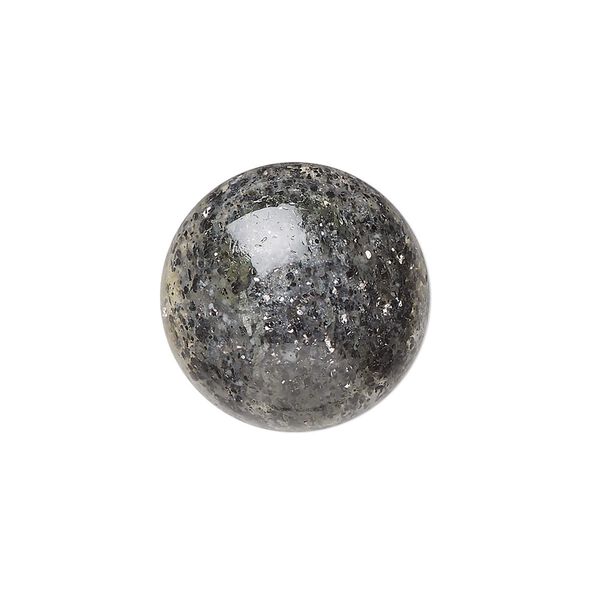 Black aventurine 1pkg1, hand-cut calibrated round cab natural 20mm image number 0