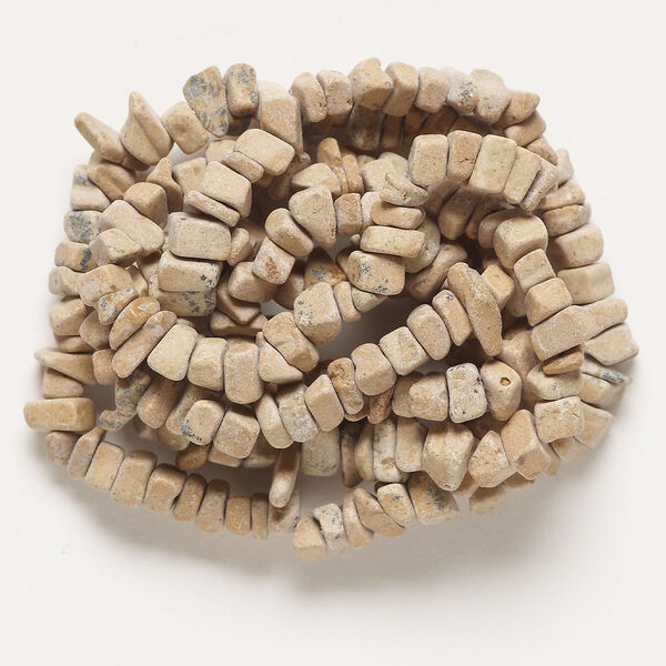 Limestone 1pkg1, matte coated chip bead C grade, 32 inch small to large image number 0