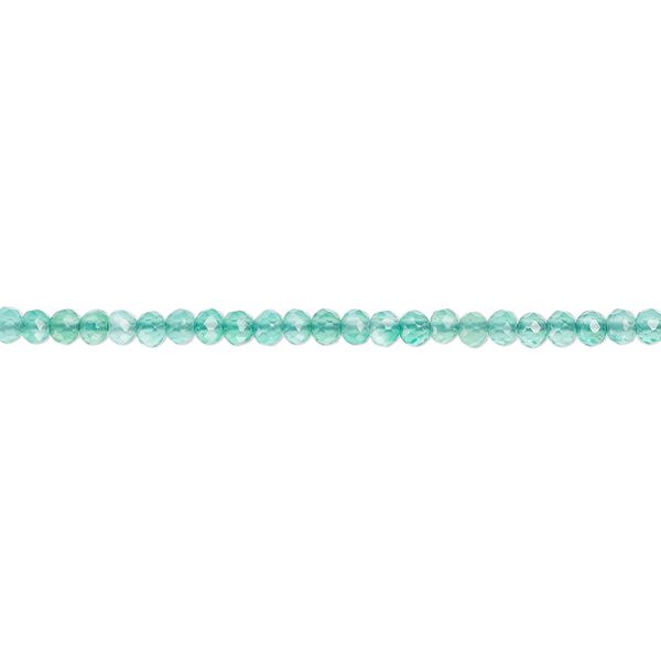 Green onyx 1pkg1, faceted round bead 13 inch 2mm image number 0