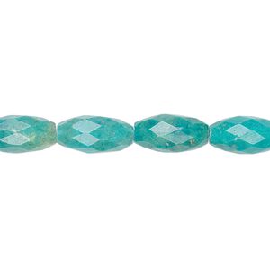 Turquoise 1pkg1, faceted oval bead 15.5-16 inch 12x6mm