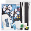 Sabrina Frey Bead Mosaic™ Starter Kit, glass / medium-density fiberboard / glue, pkg/1, multicolored, 8x10 inches with "Flower" design. image number 1