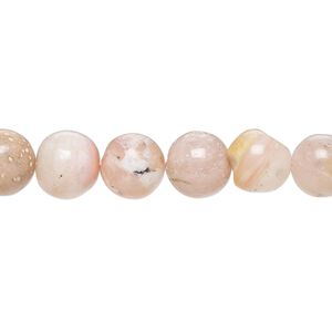 Pink opal 1pkg1, hand-cut round bead natural 8 inch 8-9mm