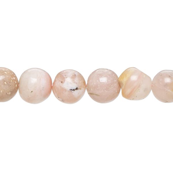 Pink opal 1pkg1, hand-cut round bead natural 8 inch 8-9mm image number 0