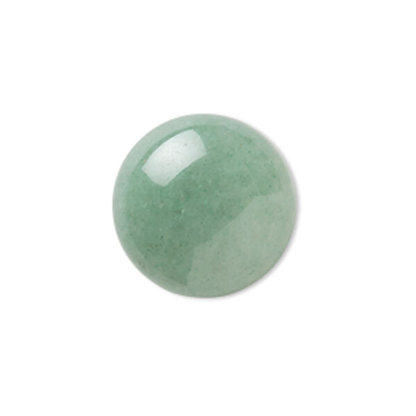 Cab 1pkg4 green aventurine, 14mm calibrated round B grade, natural light to medium image number 0