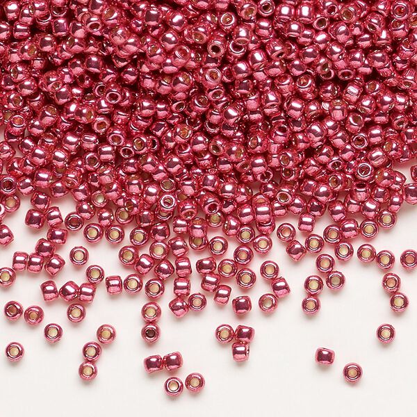 Seed bead, TOHO BEADS®, glass, pkg/7.5g, #11 round, opaque galvanized orchid (TR-11-PF563). image number 0