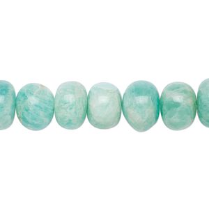Amazonite 1pkg1, hand-cut rondelle bead natural 8 inch graduated 8x3mm-11x8mm