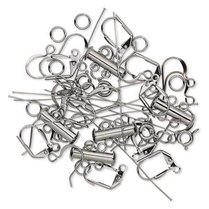 Finding, gunmetal plate brass, assorted shape. Sold per pkg of 60.