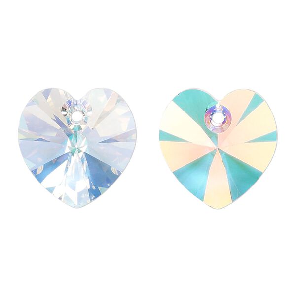 Drop 72pk crystal AB, Preciosa Czech crystal 18mm pendant heart image number 0