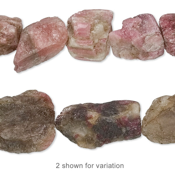 Multi-tourmaline 1pkg1, rough nugget bead natural 8 inch medium image number 0