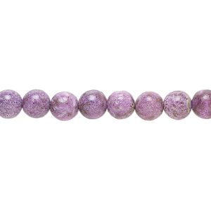 Stichtite 1pkg1, round bead natural 15.5 inch 6mm