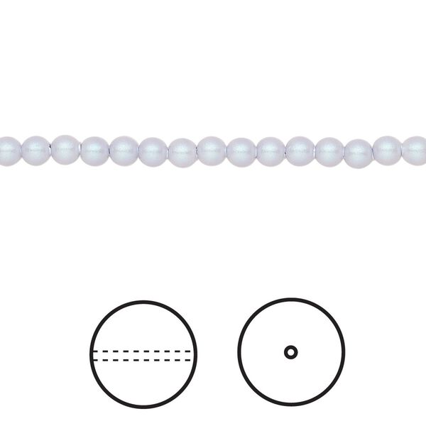 Pearl 1000pk iridescent dreamy blue, Swarovski® 3mm round 5810 image number 0