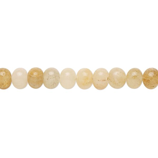 Golden "jade" 1pkg1, hand-cut rondelle bead natural 14 inch 5x4mm-6x5mm image number 0