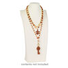 Display, necklace, leatherette, cream, 16-3/4 x 8 x 4-1/2 inches. Sold individually. image number 1