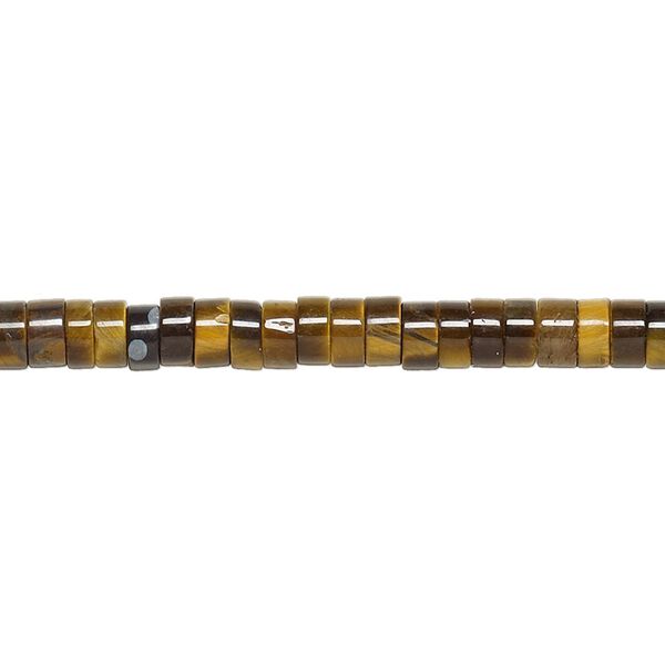 Tigereye 1pkg1, heishi bead natural 15.5-16 inch 4x2mm image number 0