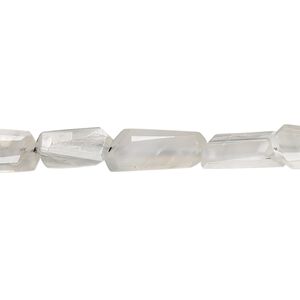 Grey moonstone 1pkg1, hand-cut faceted freeform bead natural 8 inch 7x5mm-17x8mm