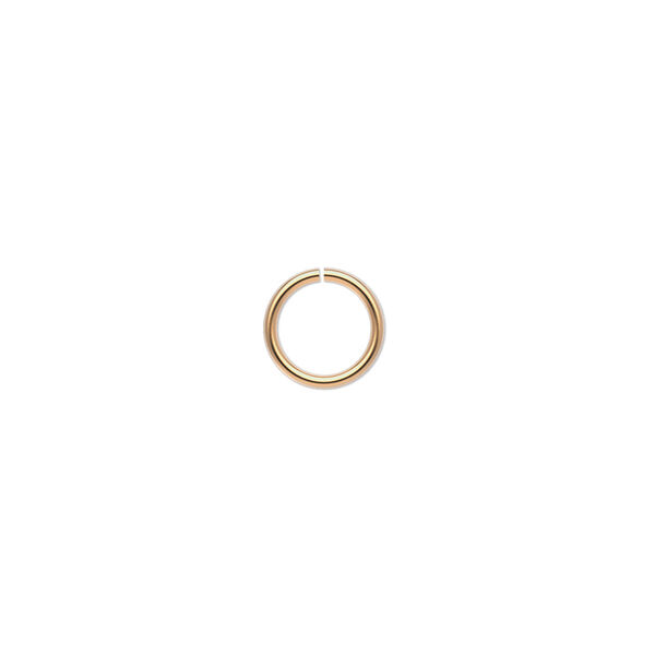 Jump ring, 14Kt gold-filled, 8mm round, 6.3mm inside diameter, 19 gauge. Sold per pkg of 10. image number 0