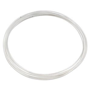 Memory wire 1pkg1 carbon steel,  0.65-0.75mm 2.25-inch diameter, 1 ounce silver plate