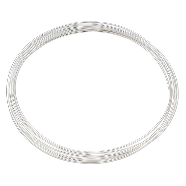 Memory wire 1pkg1 carbon steel,  0.65-0.75mm 2.25-inch diameter, 1 ounce silver plate image number 0