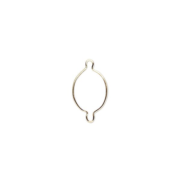Link, Wrap-Tite®, 14Kt gold-filled, 10x8mm oval setting. Sold per pkg of 2. image number 0