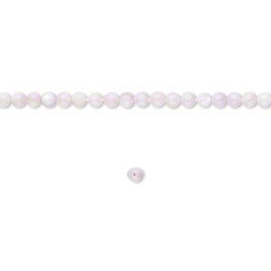 Bead, mother-of-pearl shell (dyed), lavender, 2mm round. Sold per 15.5-16 inch strand.