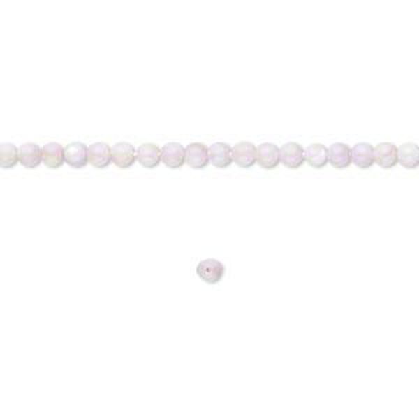 Bead, mother-of-pearl shell (dyed), lavender, 2mm round. Sold per 15.5-16 inch strand. image number 0