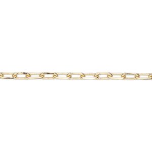 Chain 1pkg1 paperclip, 3mm, gold-finished brass 50 foot unfinished