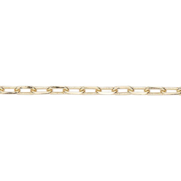 Chain, gold-finished brass, 3mm paperclip. Sold per pkg of 50 feet. image number 0