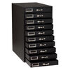Jewelry organizer, medium-density fiberboard and leatherette paper, black and silver, 16-1/4 x 8-3/4 x 14-5/8 inches with 10 drawers. Sold individually. image number 1