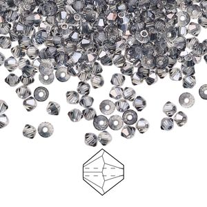 Bead 144pk crystal valentinite, Preciosa Czech crystal 3mm bicone
