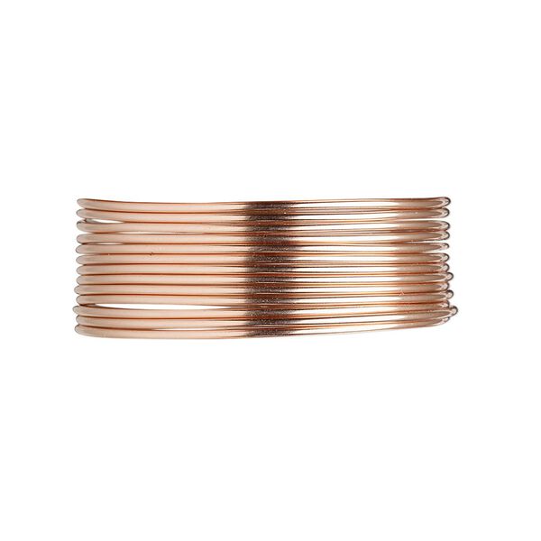 Wire, 12Kt rose gold-filled, dead-soft, round, 20 gauge. Sold per pkg of 5 feet. image number 0