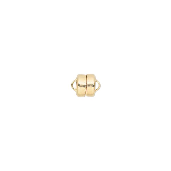 Clasp magnetic 1pkg1 14Kt gold-filled, 5.5x4.5mm, 1-strand image number 0