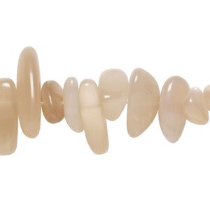 Peach moonstone 1pkg1, chip bead natural large
