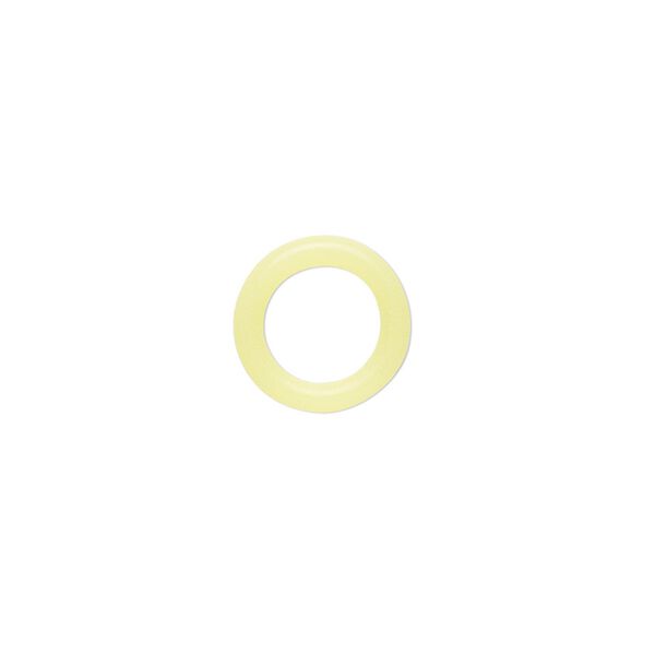 Component, Oh! Ring™, silicone, pale yellow glow-in-the-dark, 12mm round with 8mm hole. Sold per pkg of 200. image number 0