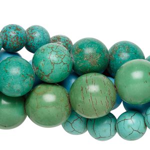 Magnesite 1pkg5, round bead 15 inch mix 10-22mm