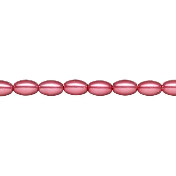 Pearl 1pk pink, Celestial Crystal® 6x4mm rice 15.5-16 inch image number 0