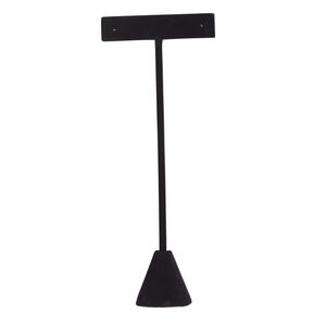 Display, earring, velvet, black, 6-1/2 x 2-1/2 x 1 inches. Sold individually.