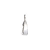 Bail, ice-pick, sterling silver, 13x5mm smooth, 5mm grip length. Sold individually. image number 0