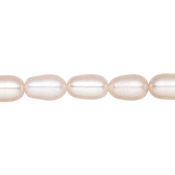 Freshwater pearl 1pkg1 rice natural, 14 inch mauve 6-7mm cultured image number 0