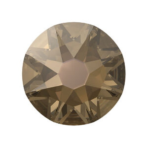 Flat back 1pkg144 crystal bronze foil back, Crystal Passions&reg; 3-3.2mm rose round SS12 2088