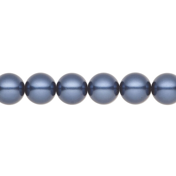 Pearl 100pk blue, Preciosa Czech crystal 8mm round image number 0